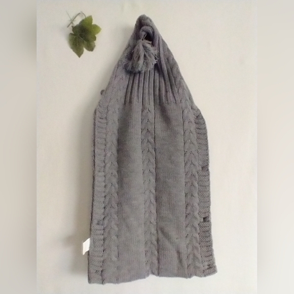 Newborn Baby Swaddle Blanket Knit Classic Preppy Cozy With Hood Gray - Picture 9 of 10